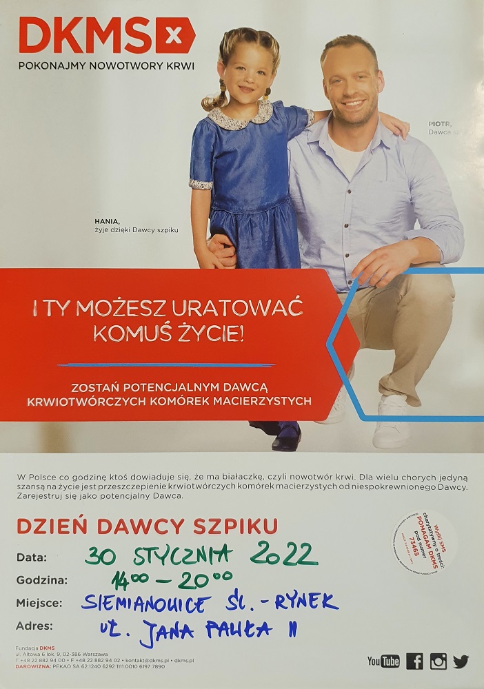 Dawcy szpiku plakat