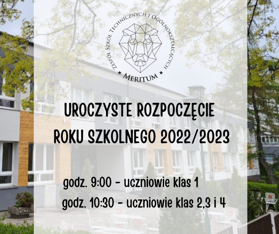 Rozpoczęcie roku szkolnego 2022/2023